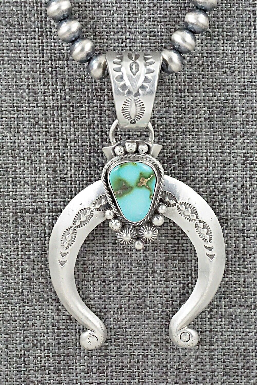 Turquoise & Sterling Silver Naja Necklace - Paige Gordon