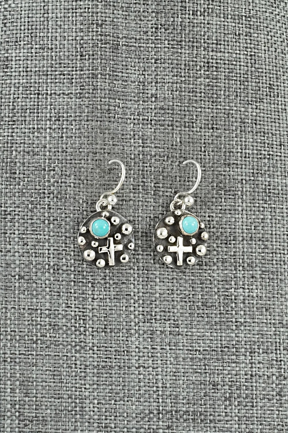 Turquoise & Sterling Silver Earrings - Akee Douglas