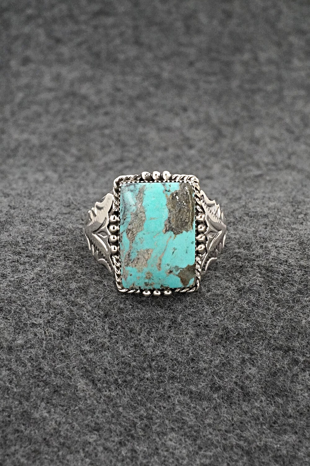 Turquoise & Sterling Silver Ring - Gregg Yazzie - Size 12
