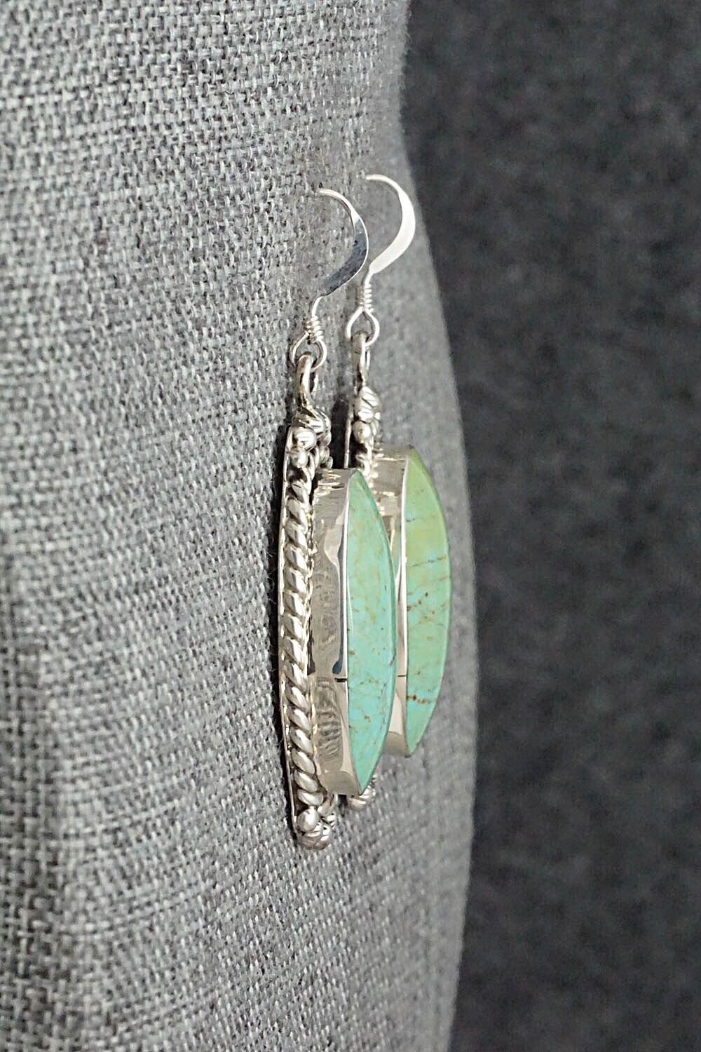 Turquoise & Sterling Silver Earrings - Gregg Yazzie