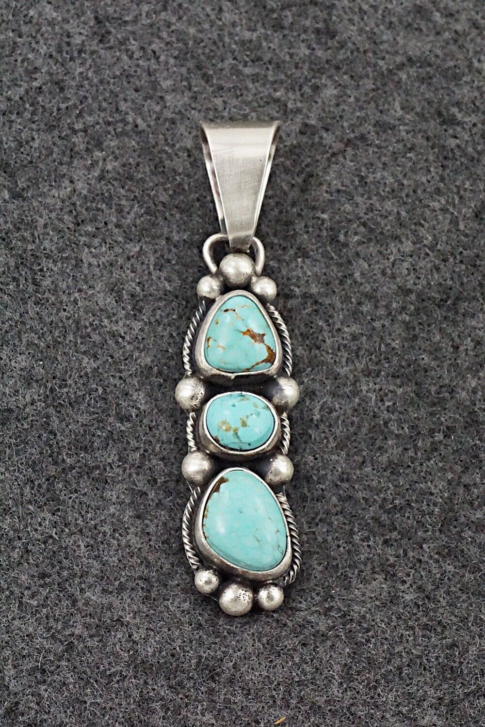 Turquoise & Sterling Silver Pendant - Darrin Livingston