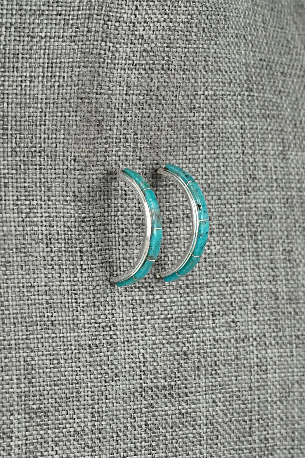 Turquoise & Sterling Silver Earrings - Gloria Waatsa