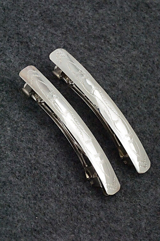 Sterling Silver Hair Barrettes - Randall Dalgai