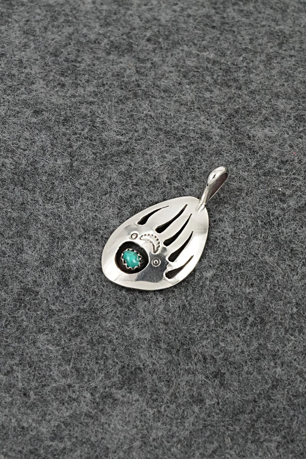 Turquoise & Sterling Silver Pendant - Ervin Begay