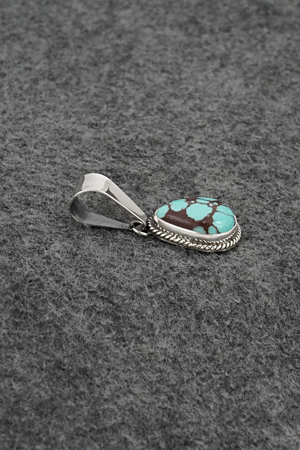 Turquoise & Sterling Silver Pendant - Eugene Gruber