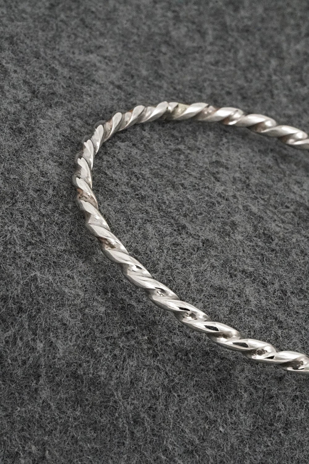 Sterling Silver Bangle Bracelet - Elaine Tahe