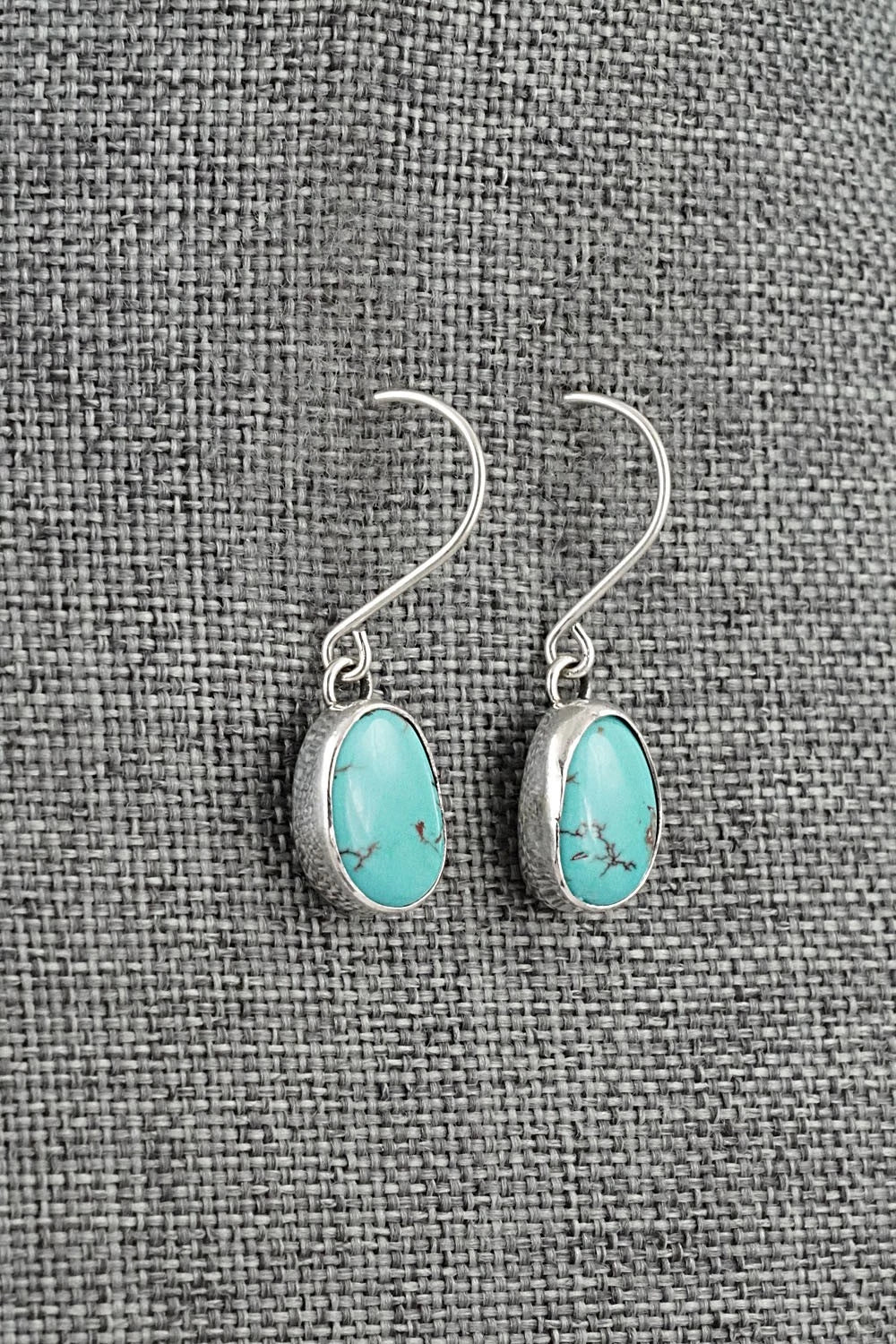 Turquoise & Sterling Silver Earrings - Eugene Gruber