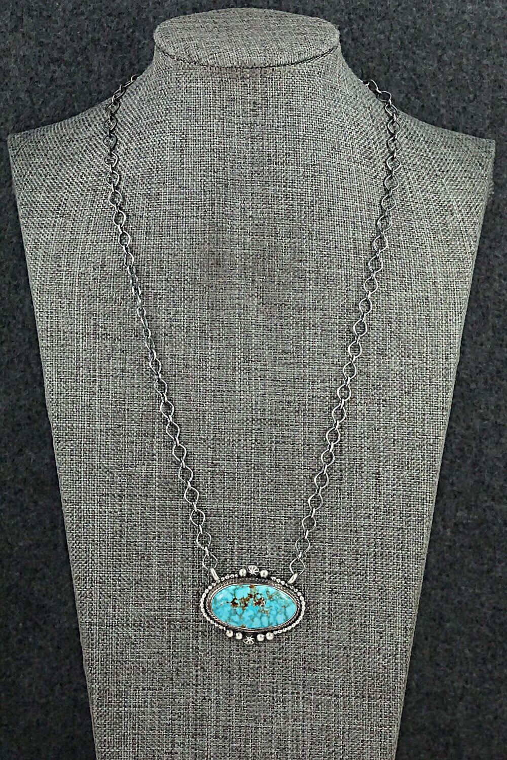 Turquoise & Sterling Silver Necklace - Randy Billy