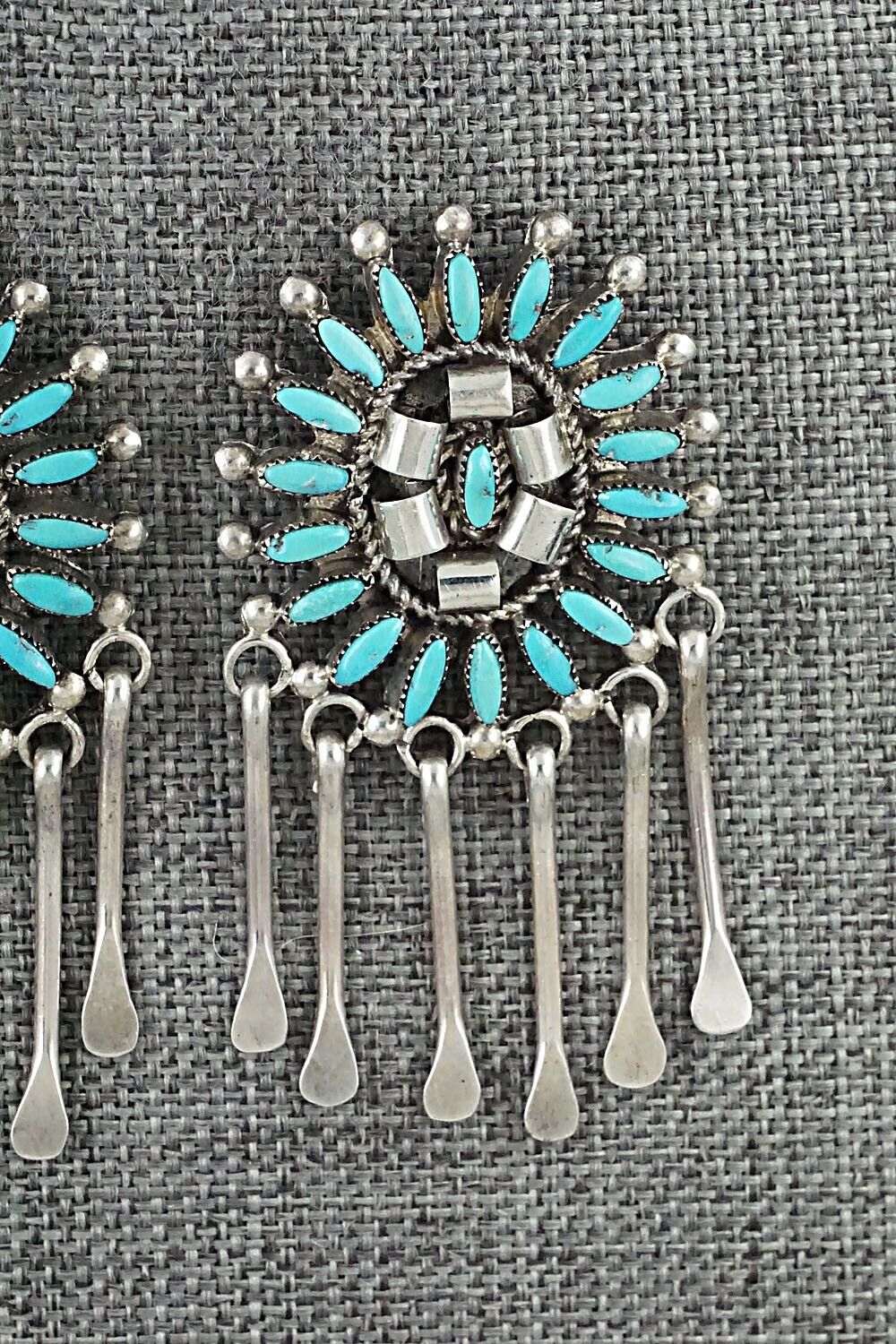 Turquoise & Sterling Silver Earrings - Amy Peynetsa