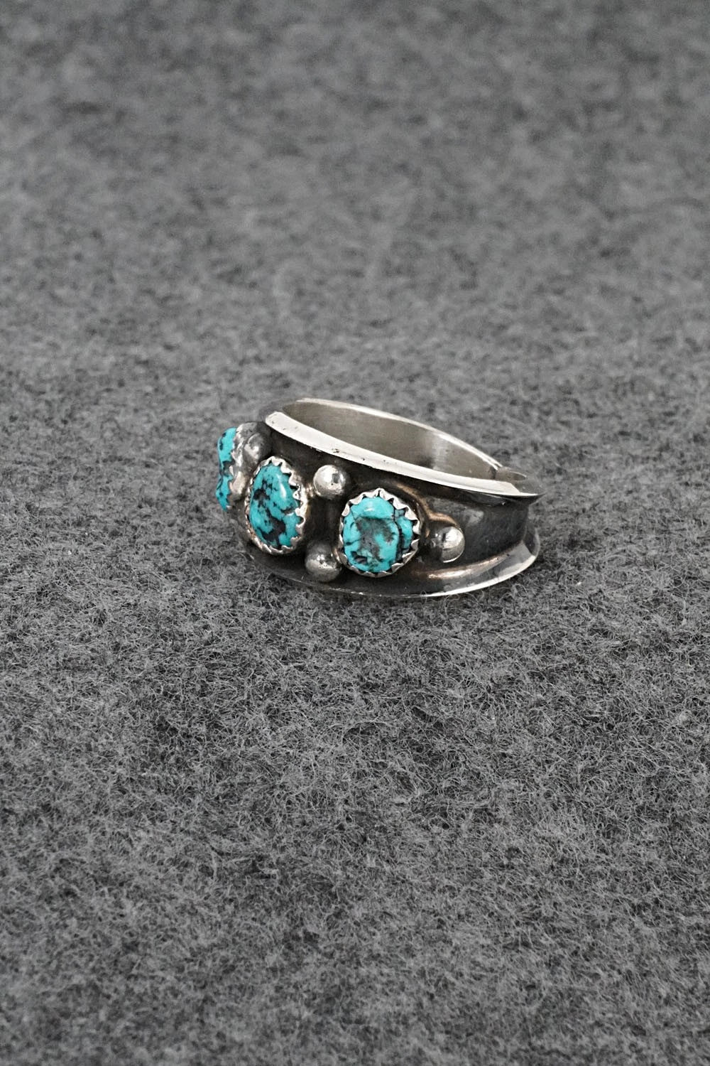 Turquoise & Sterling Silver Ring - Paul Largo - Size 8.75