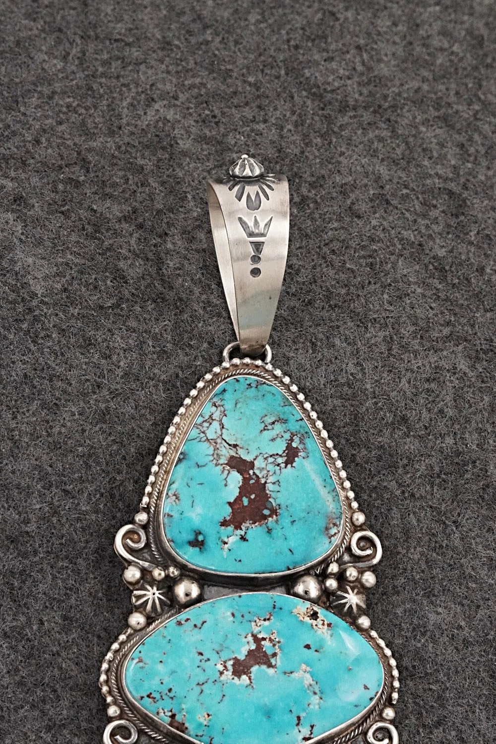 Turquoise & Sterling Silver Pendant - Kathleen Livingston