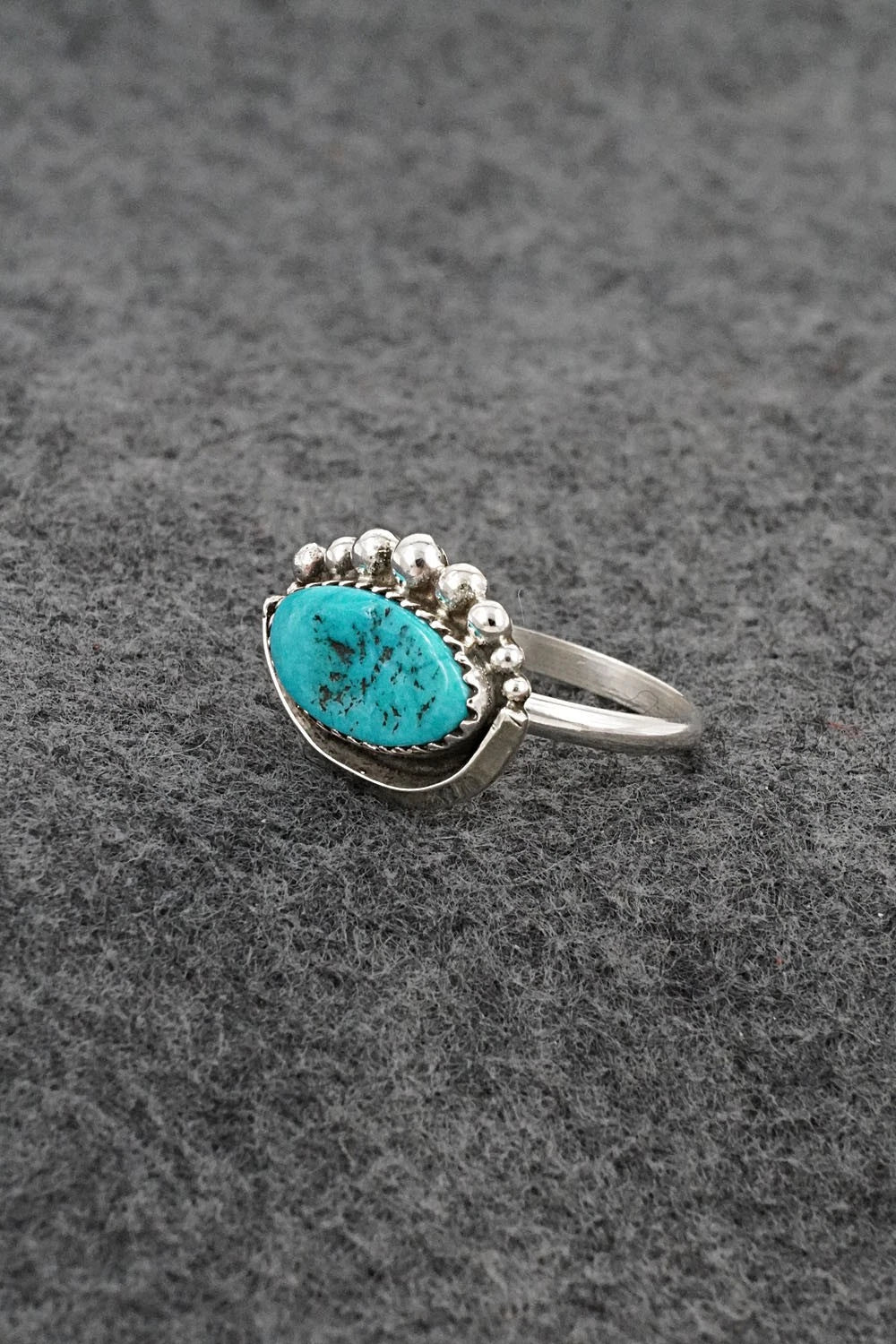 Turquoise & Sterling Silver Ring - Cody Nez - Size 8.5