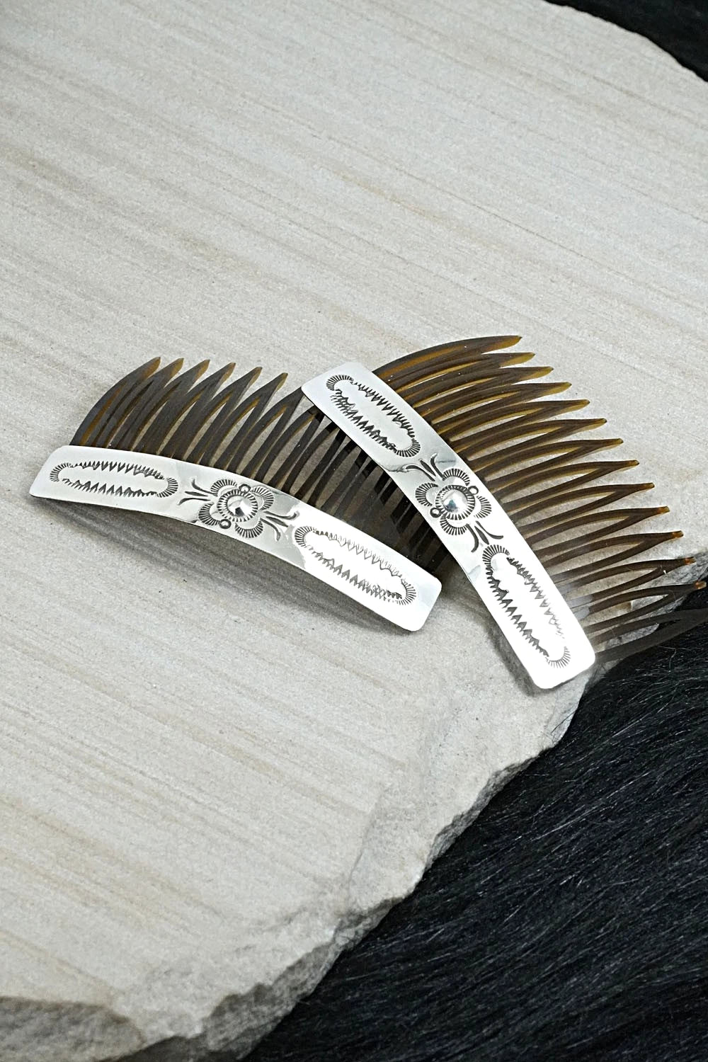 Sterling Silver Hair Combs - Bertha Begay