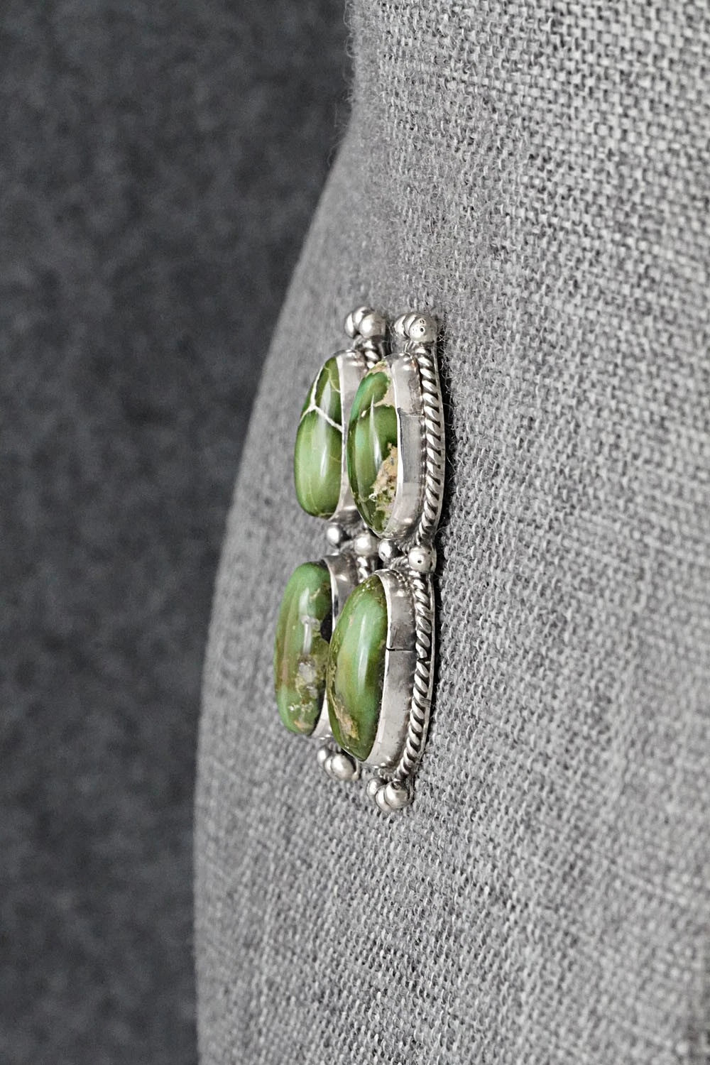 Turquoise & Sterling Silver Earrings - Rena Begay