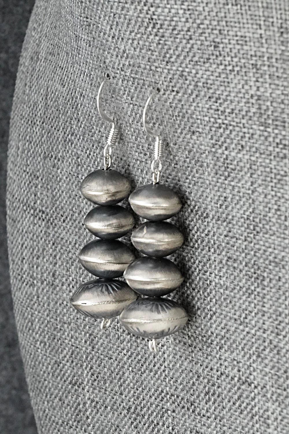 Sterling Silver Navajo Pearl Earrings - Angeline Miller