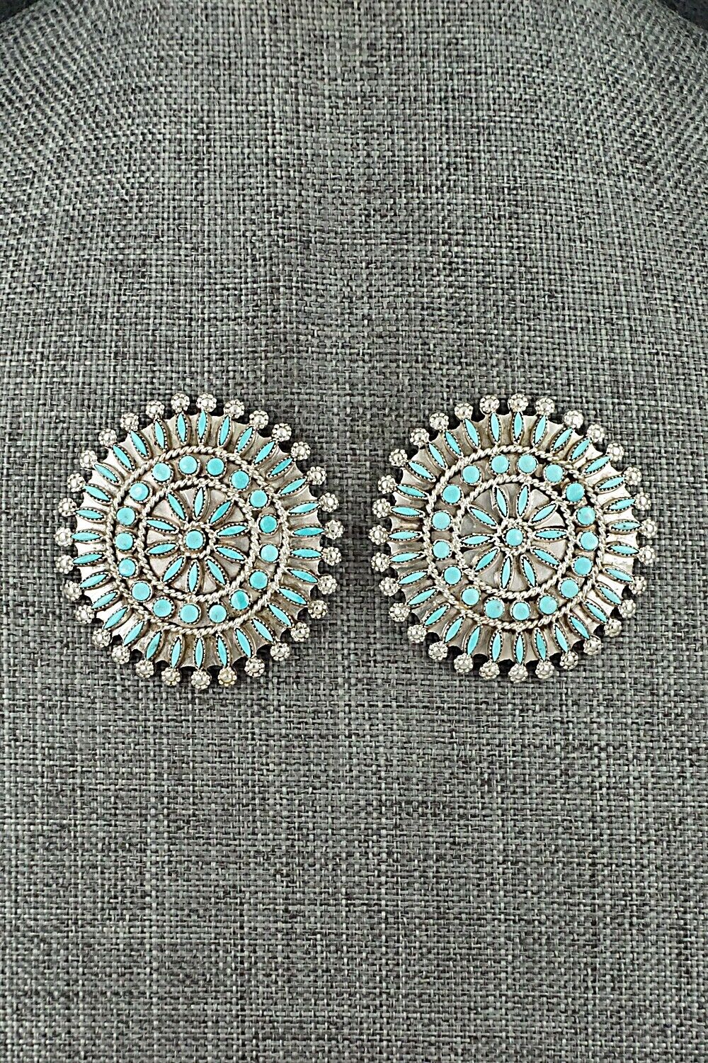 Turquoise & Sterling Silver Earrings - Merlinda Chavez