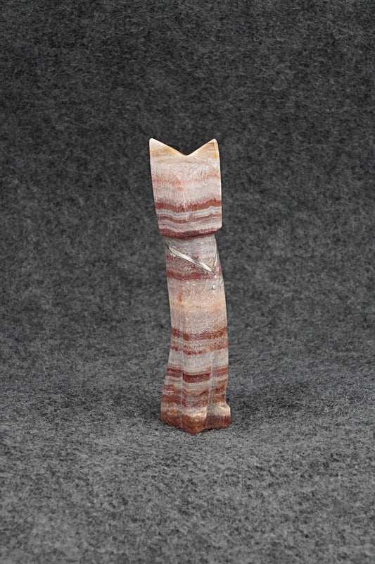 Cat Zuni Fetish Carving - Kenny Chavez
