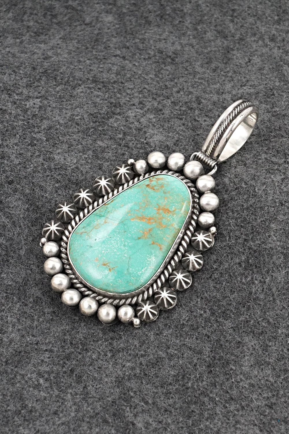 Turquoise & Sterling Silver Pendant - Rosita Calladitto