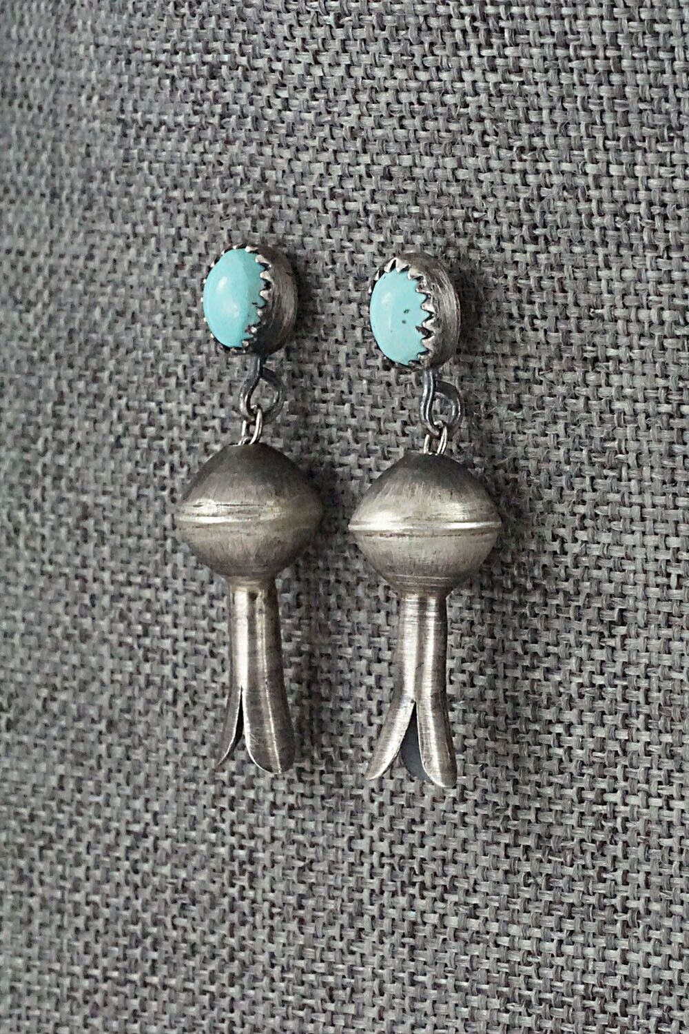 Turquoise & Sterling Silver Blossom Earrings - Shirley Lee