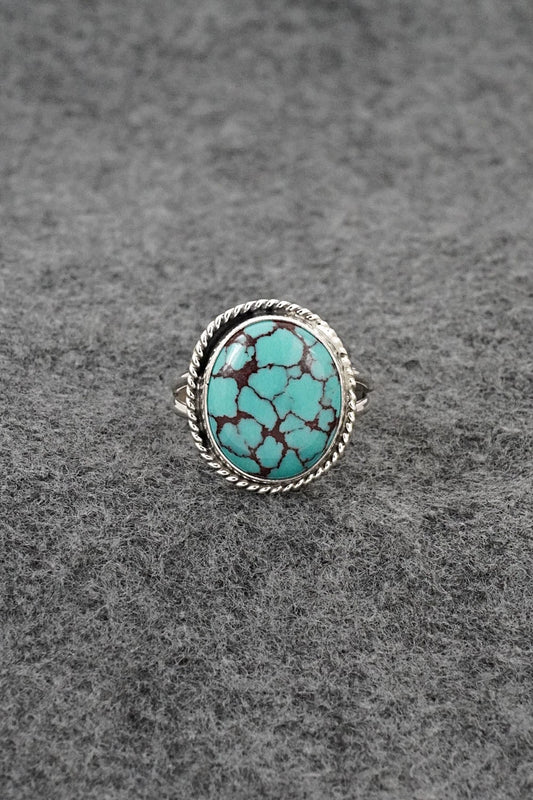 Turquoise & Sterling Silver Ring - Eugene Gruber - Size 8