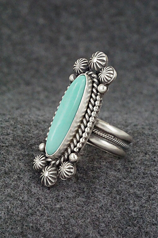 Turquoise & Sterling Silver Ring - Michael Calladitto - Size 7