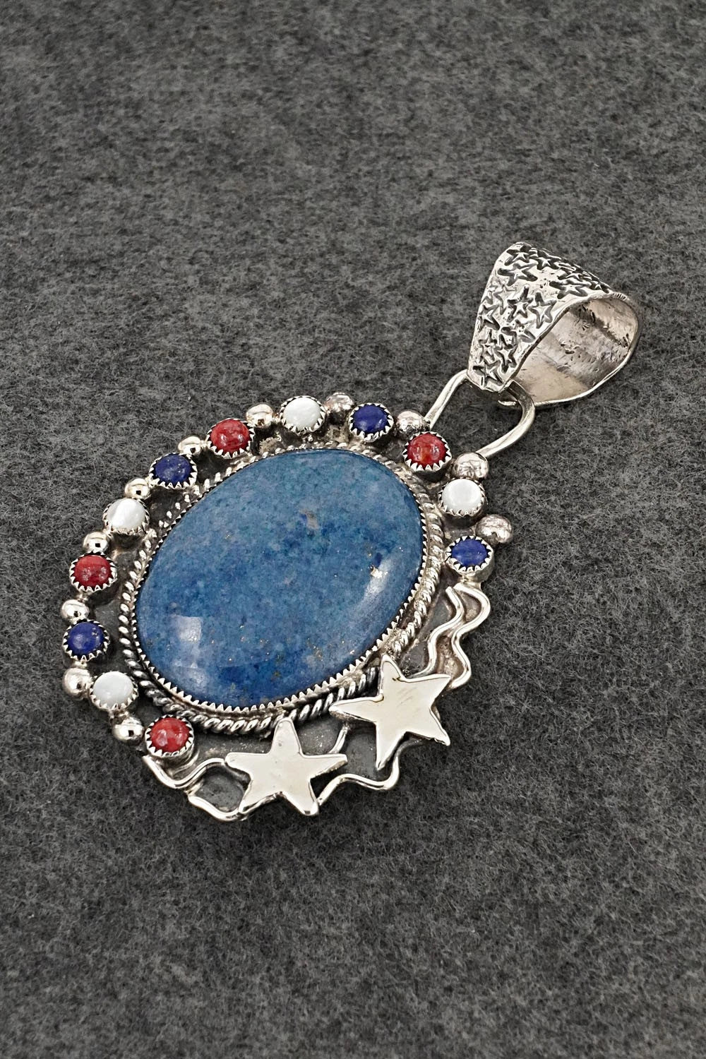 Multi-Stone & Sterling Silver Pendant - Delbert Arviso