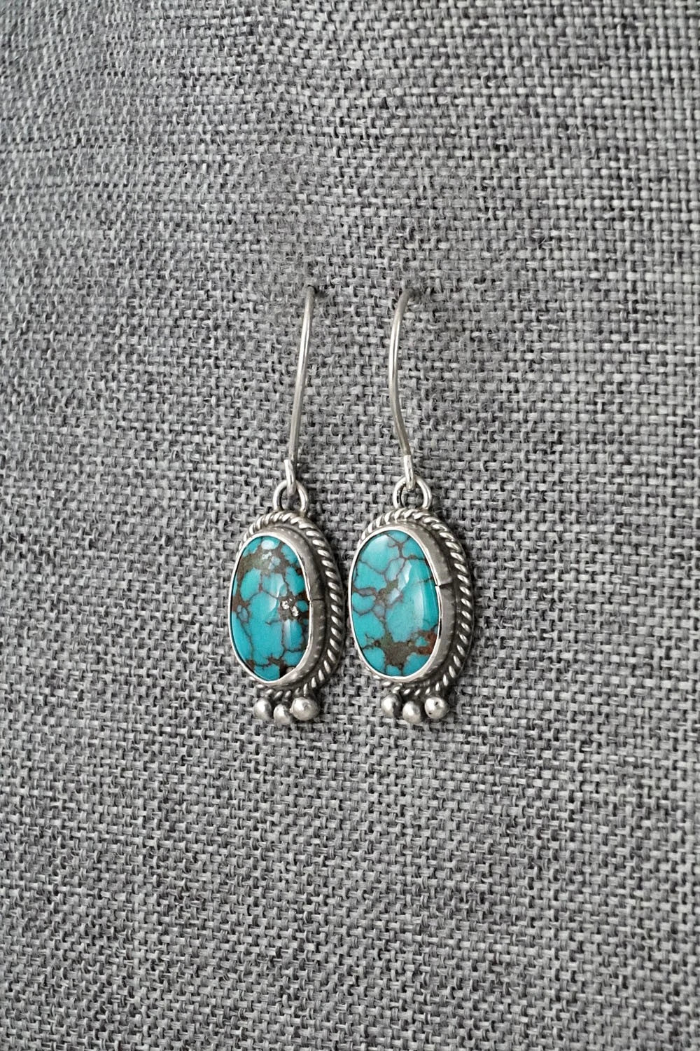Turquoise & Sterling Silver Earrings - Eugene Gruber