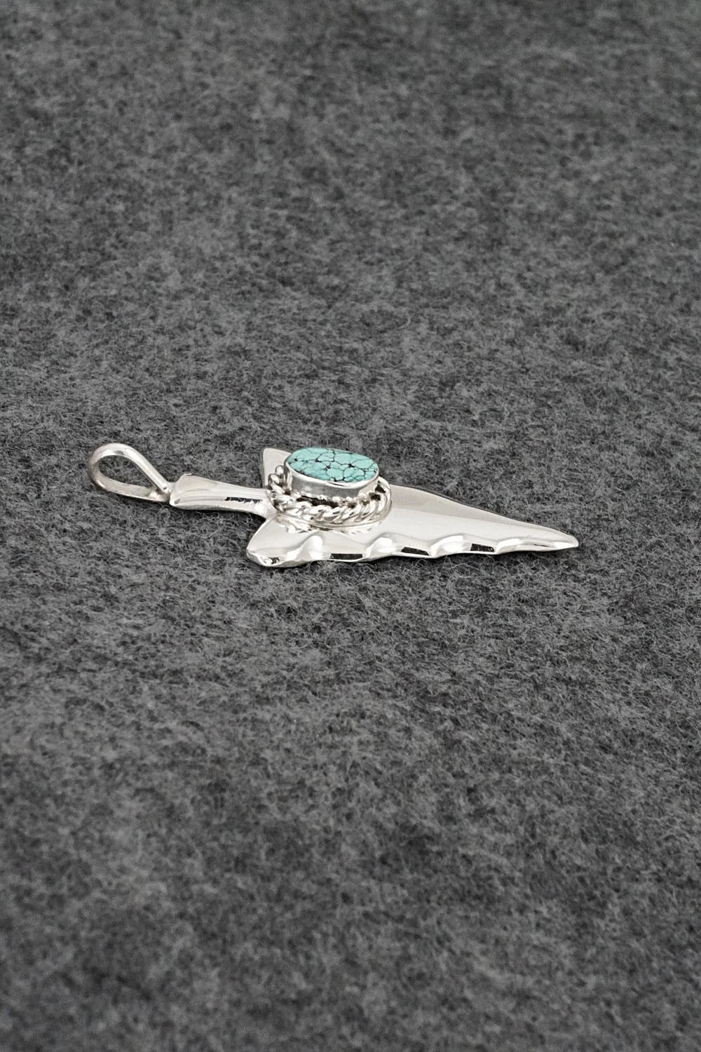 Turquoise & Sterling Silver Pendant - Joseph Martinez