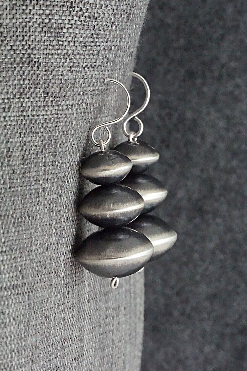 Sterling Silver Navajo Pearl Earrings - Tonisha Haley