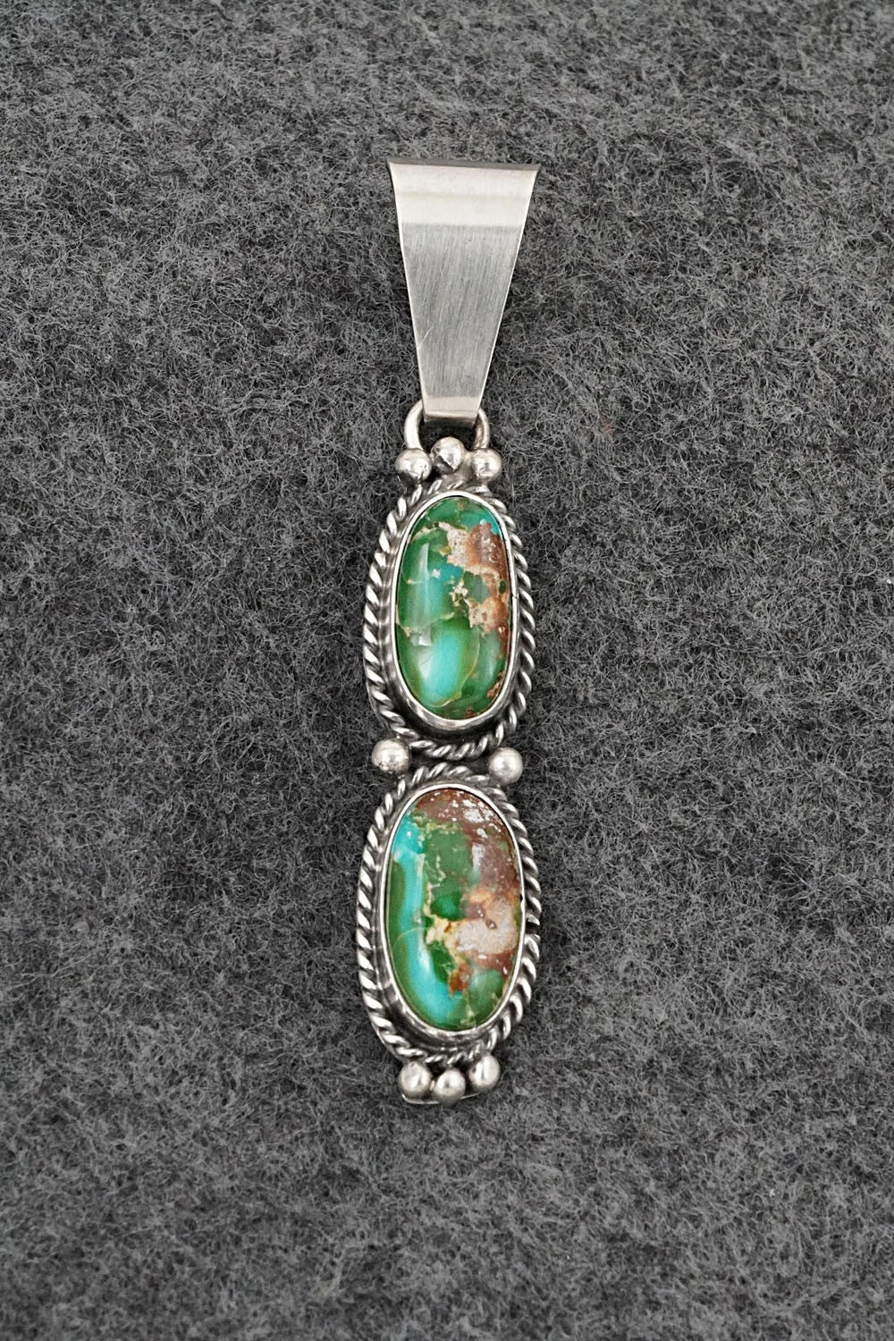 Turquoise & Sterling Silver Pendant - Rena Begay