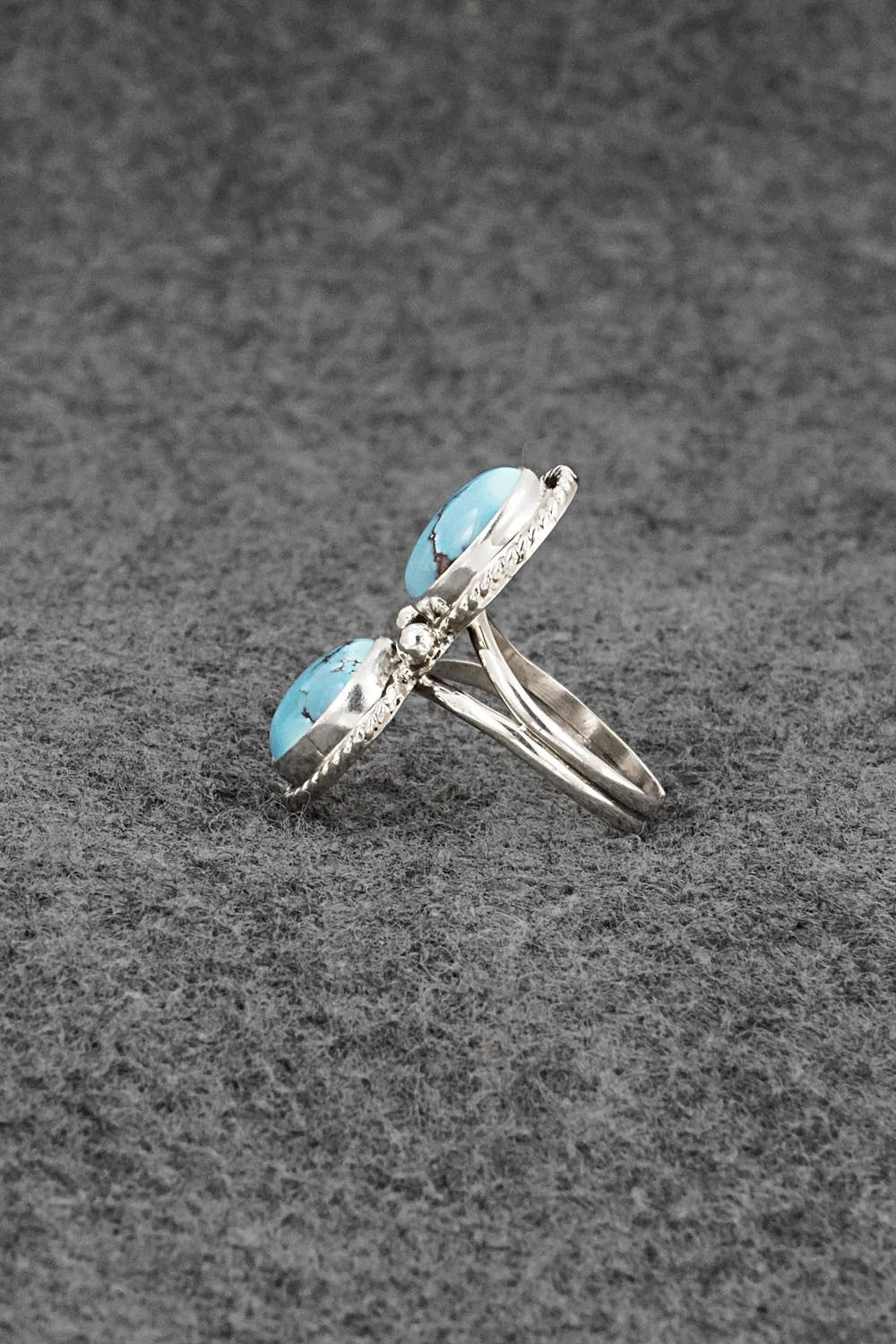 Turquoise & Sterling Silver Ring - Eugene Gruber - Size 6
