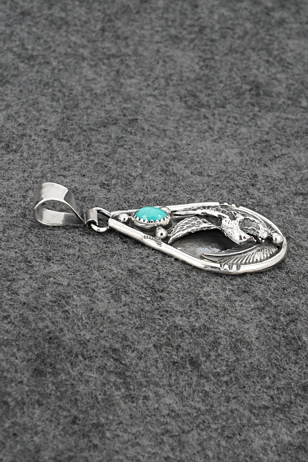 Turquoise & Sterling Silver Pendant - Darrell Morgan