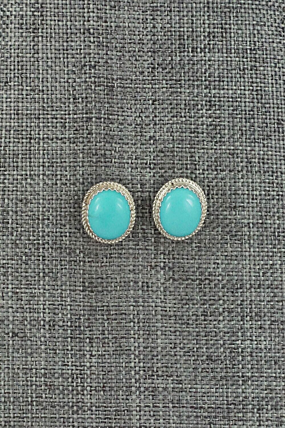 Turquoise and Sterling Silver Earrings - Sally Arviso