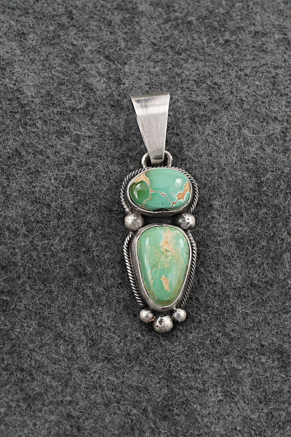 Turquoise & Sterling Silver Pendant - Darrin Livingston