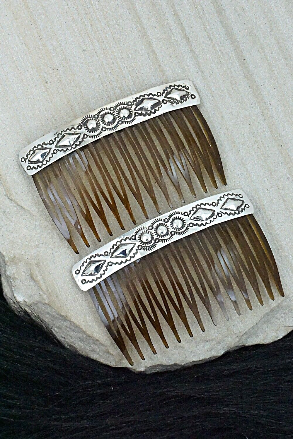 Sterling Silver Hair Combs - Jennie Blackgoat