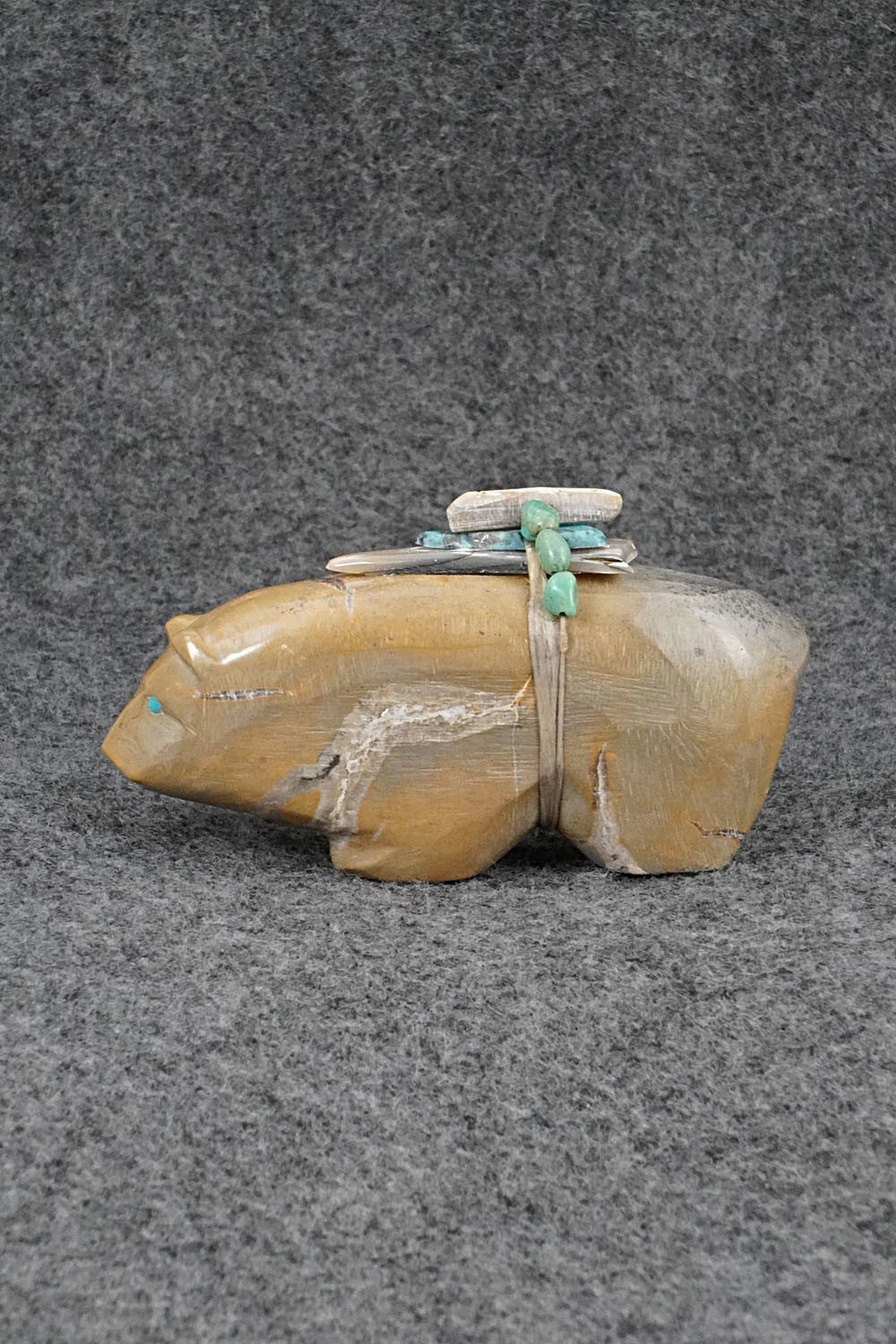 Mountain Lion Zuni Fetish Carving - Delvin Leekya