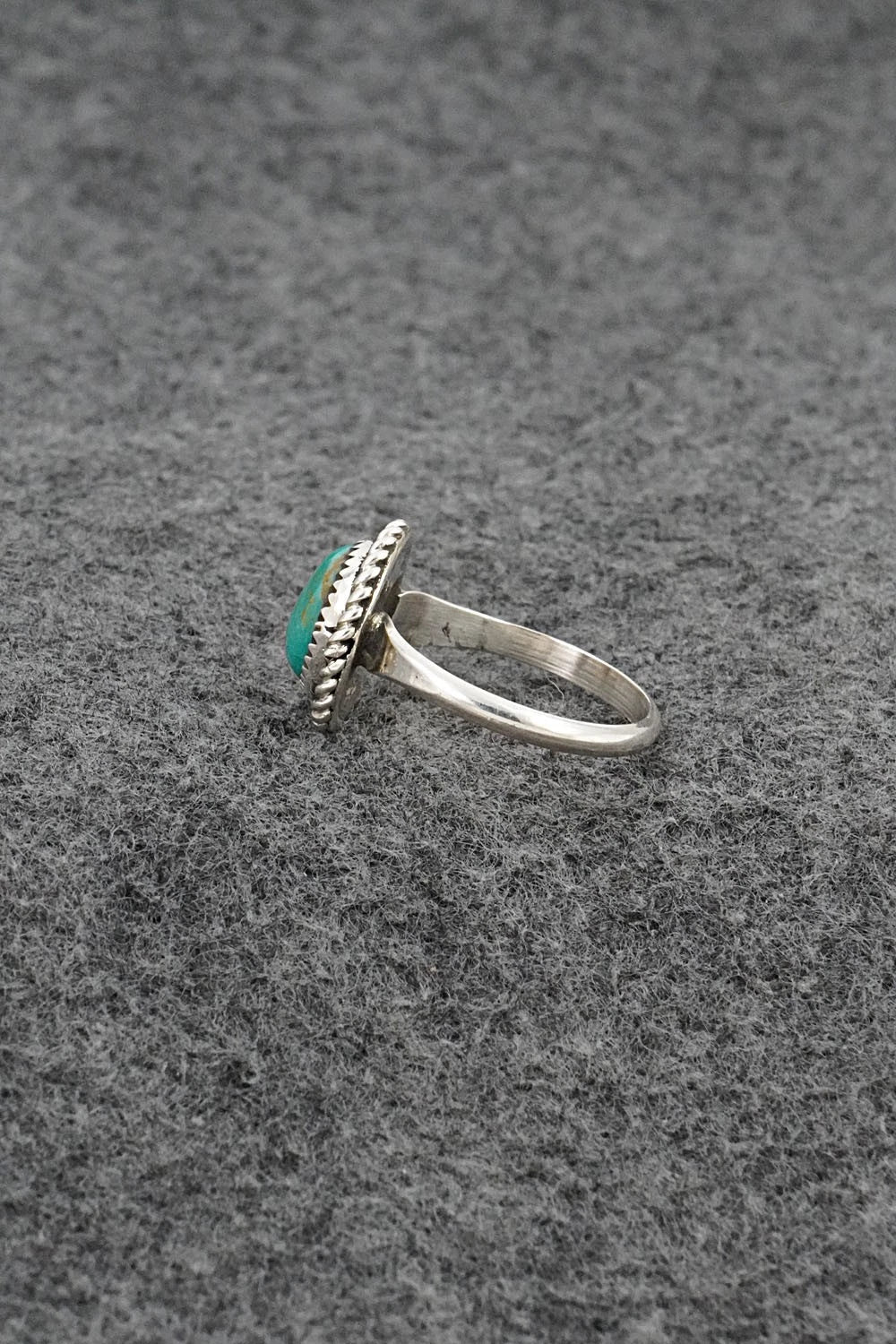 Turquoise & Sterling Silver Ring - Darius Arviso - Size 8