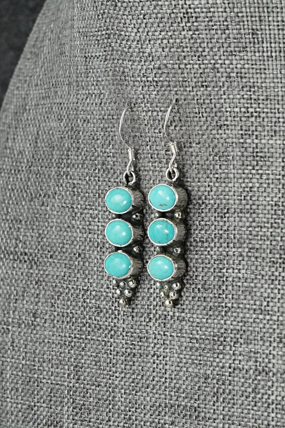 Turquoise & Sterling Silver Earrings - Gary Shorty