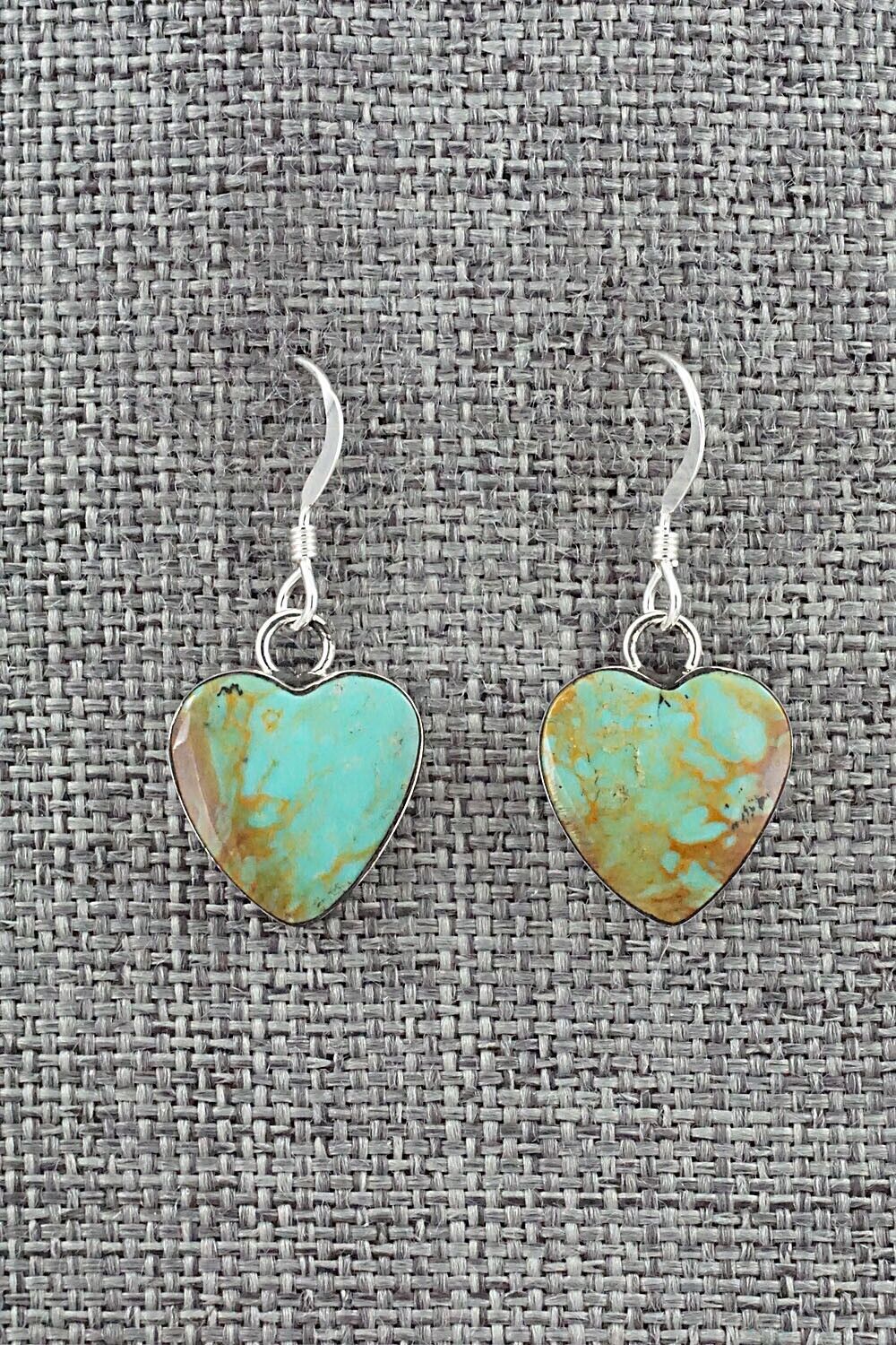 Turquoise and Sterling Silver Earrings - Sonyei Coho