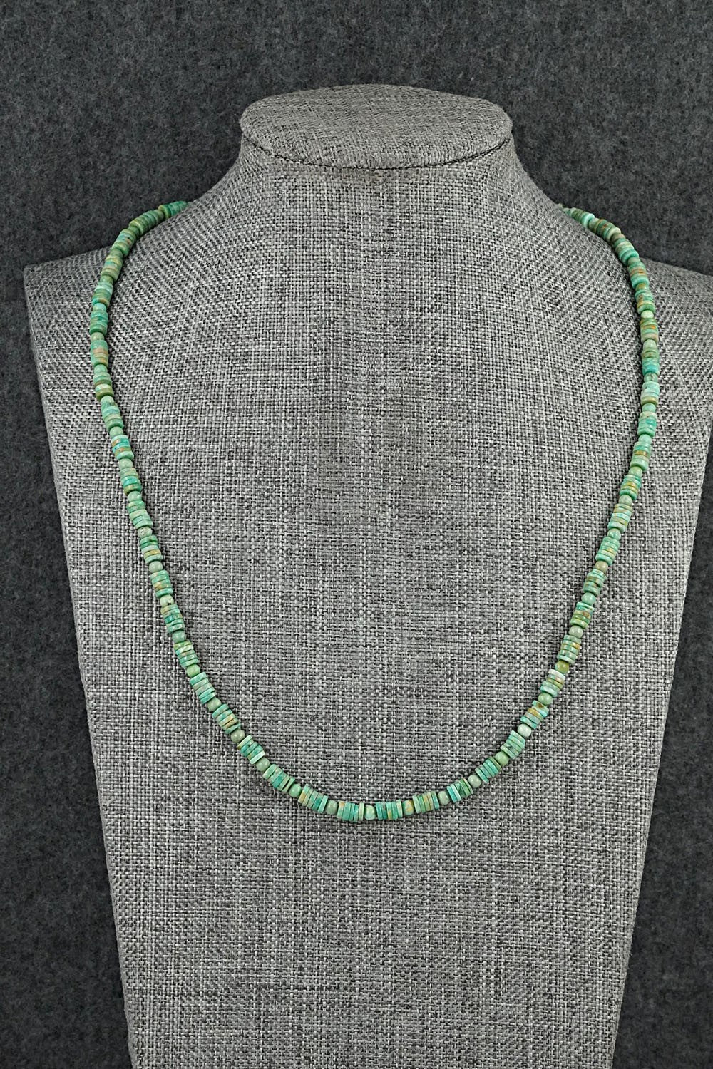 Turquoise & Sterling Silver Necklace 19" - Helen Tsosie