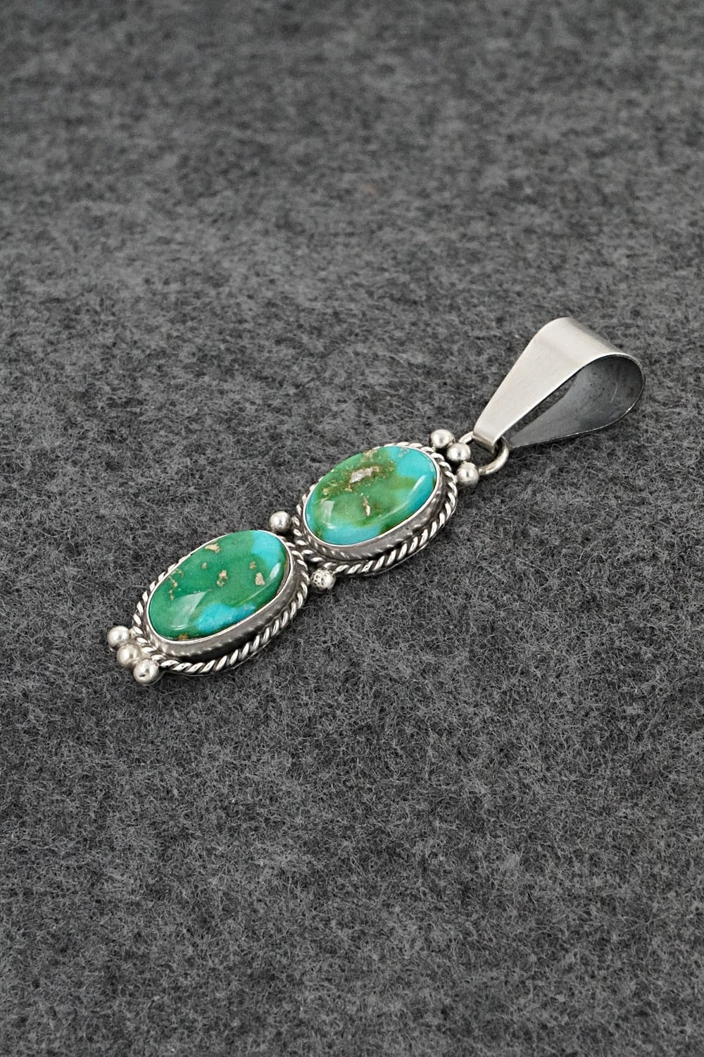 Turquoise & Sterling Silver Pendant - Rena Begay