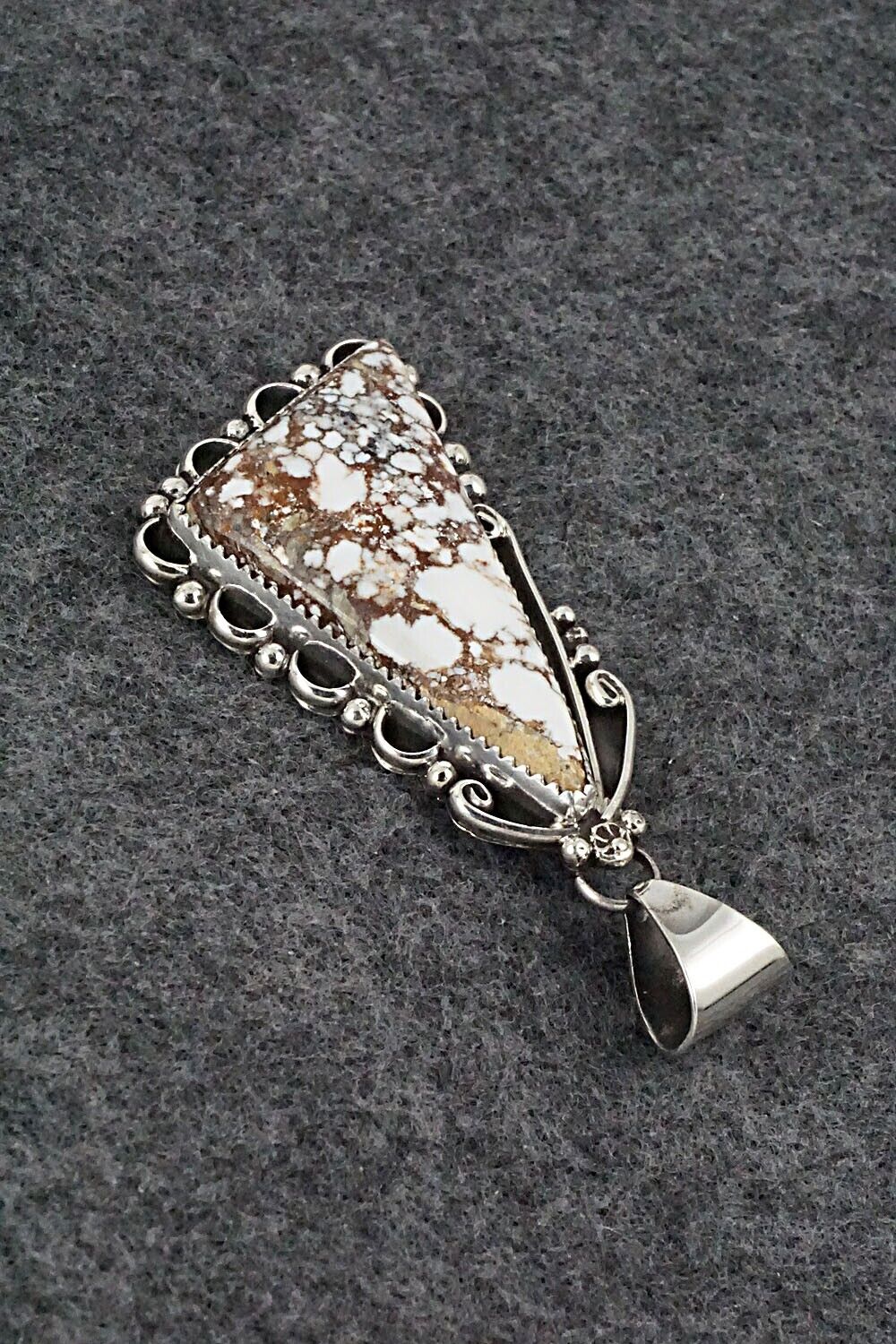 Wild Horse & Sterling Silver Pendant - Freda Martinez