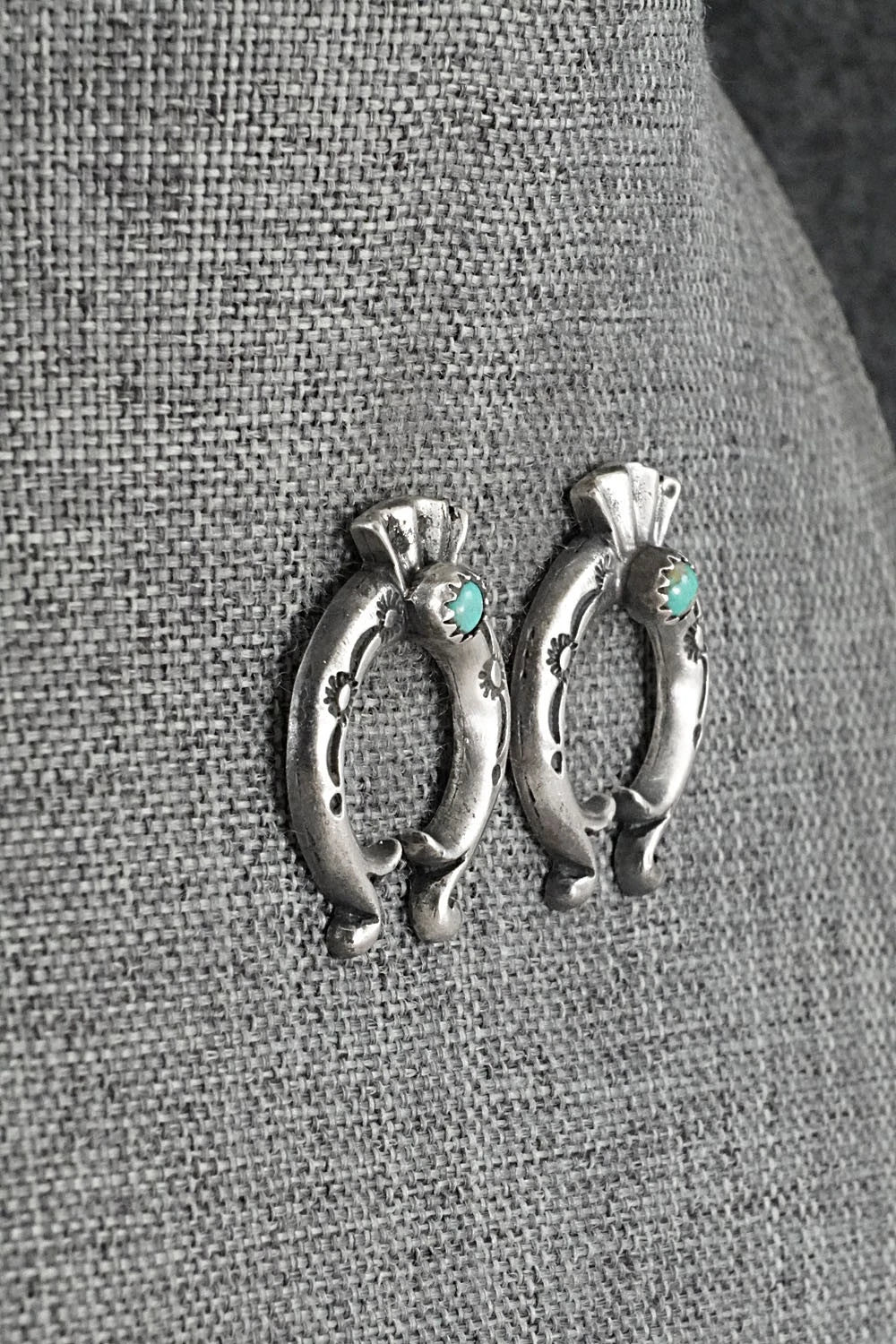 Turquoise & Sterling Silver Earrings - Adrienne Gordon