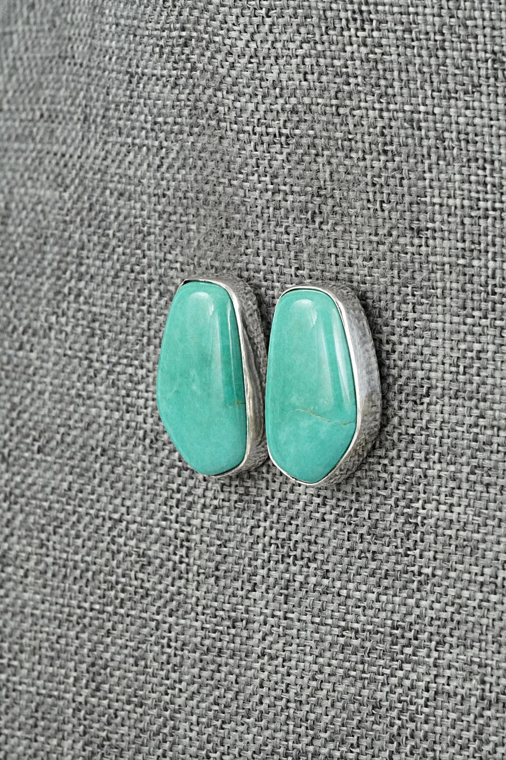 Turquoise & Sterling Silver Earrings - Eugene Gruber