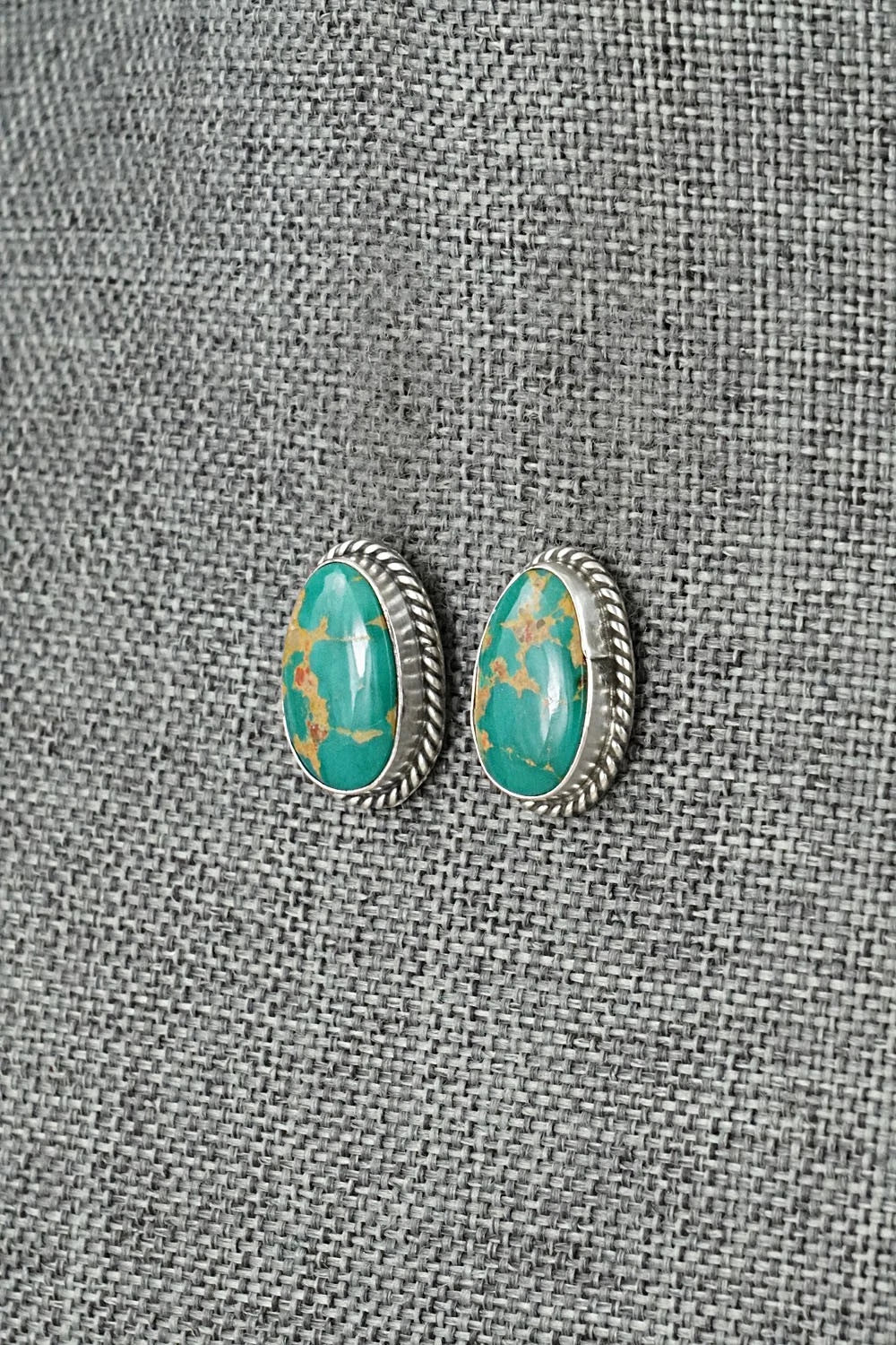 Turquoise & Sterling Silver Earrings - Rosemary Saunders