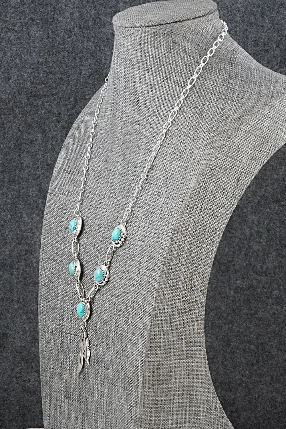 Turquoise & Sterling Silver Necklace - Verley Betone
