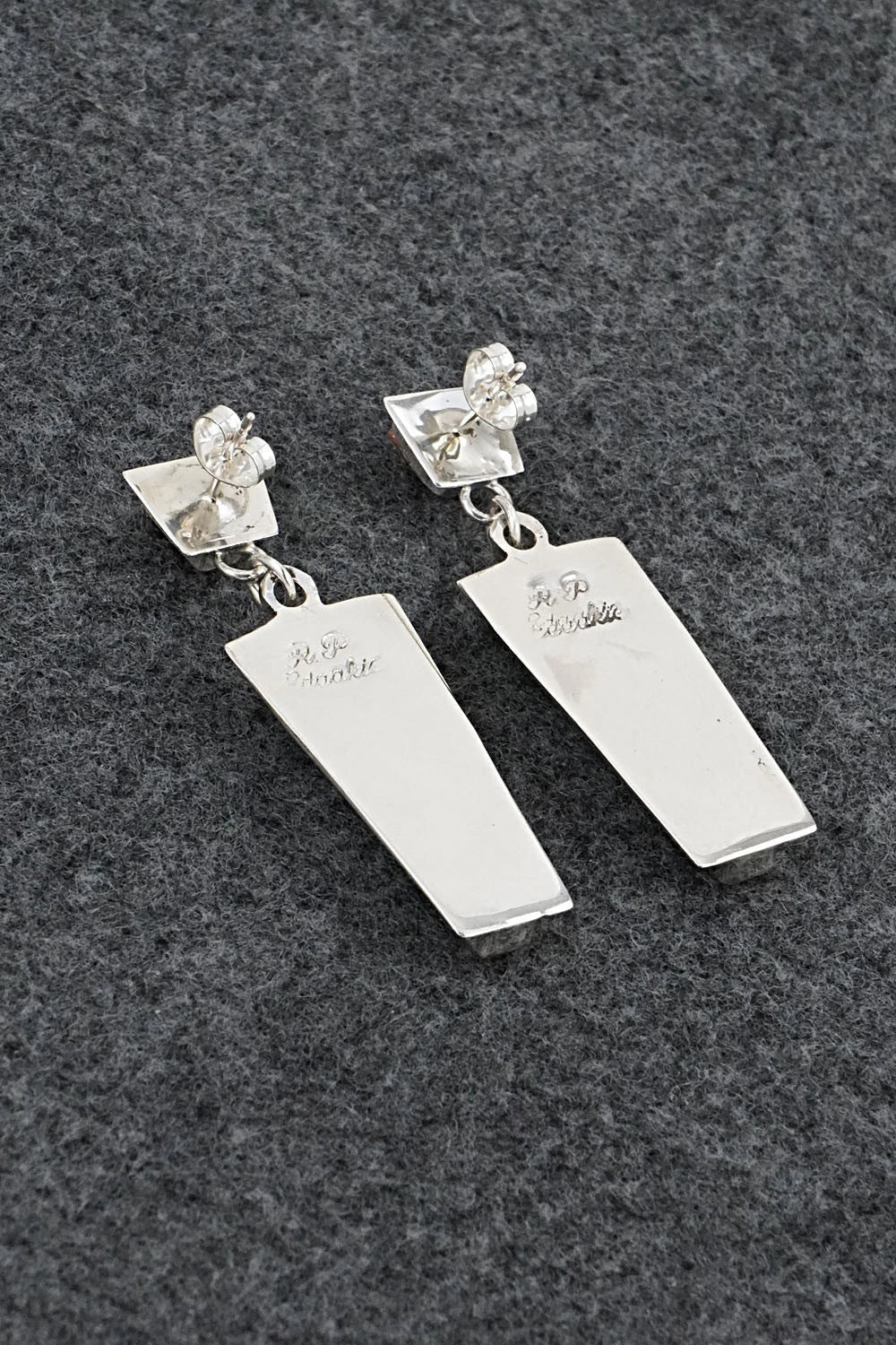 Multi-Stone & Sterling Silver Inlay Earrings - Rayland Edaakie