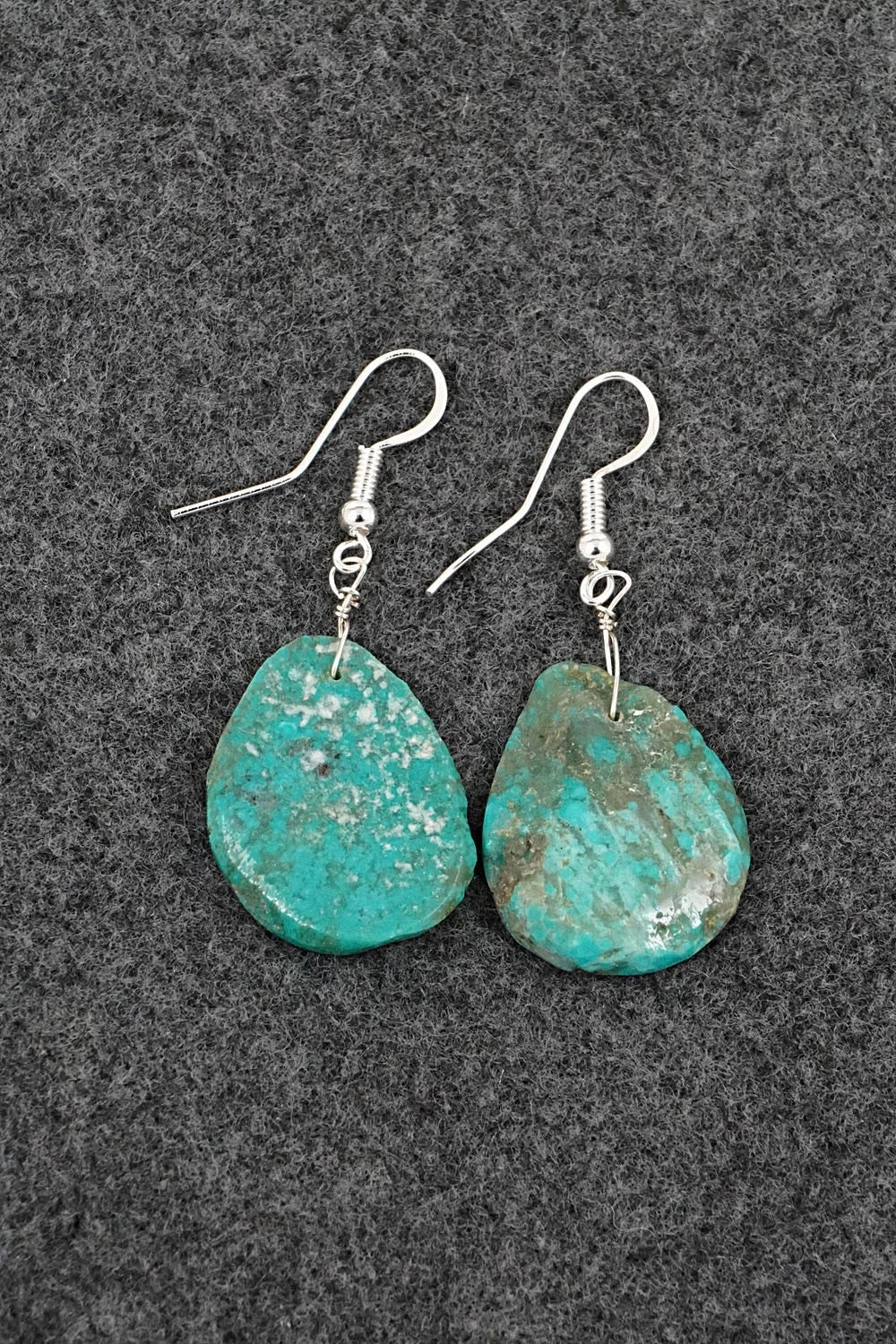 Turquoise & Sterling Silver Earrings - Louise Pete