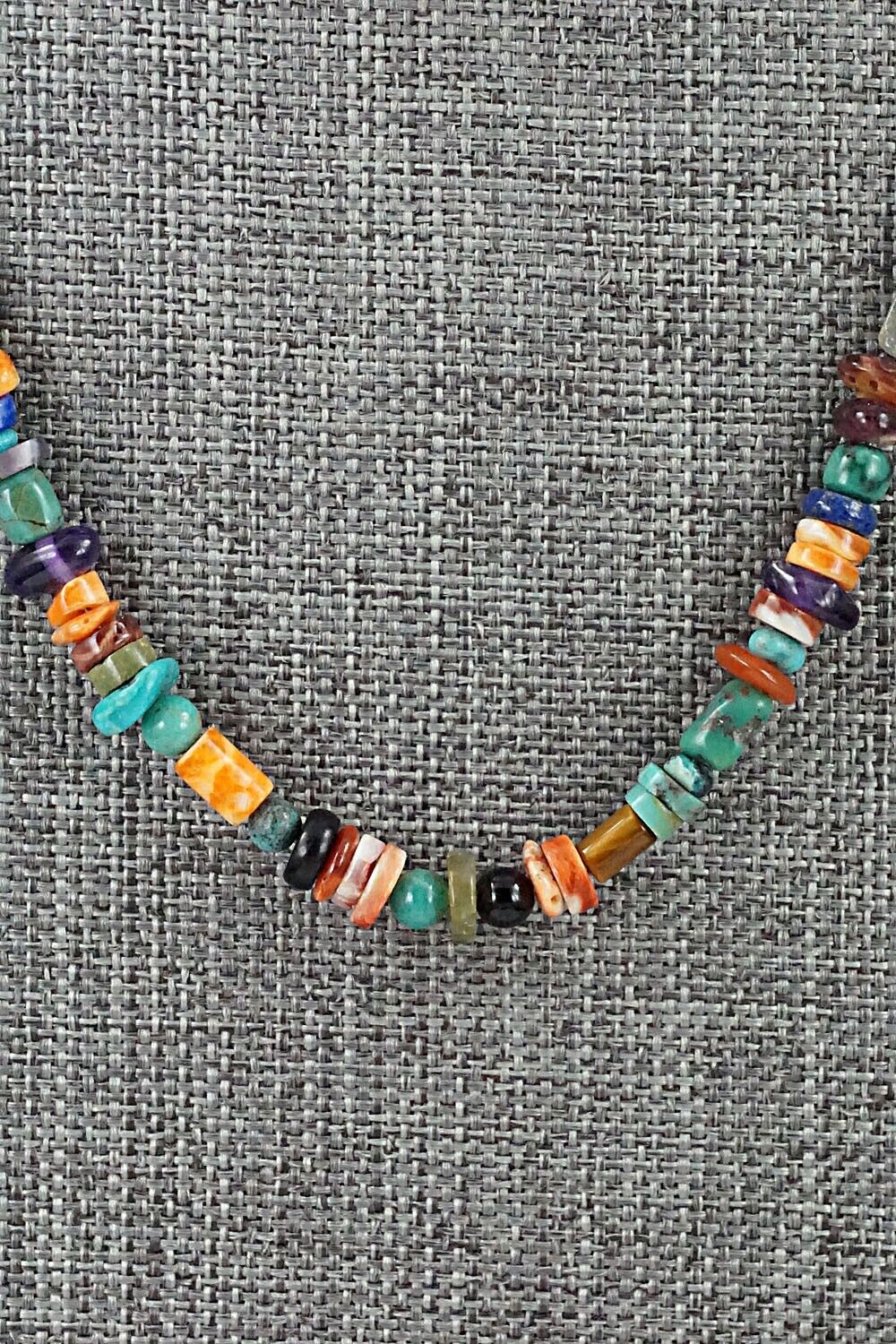 Multi-Stone and Sterling Silver Necklace - Helen Tsosie