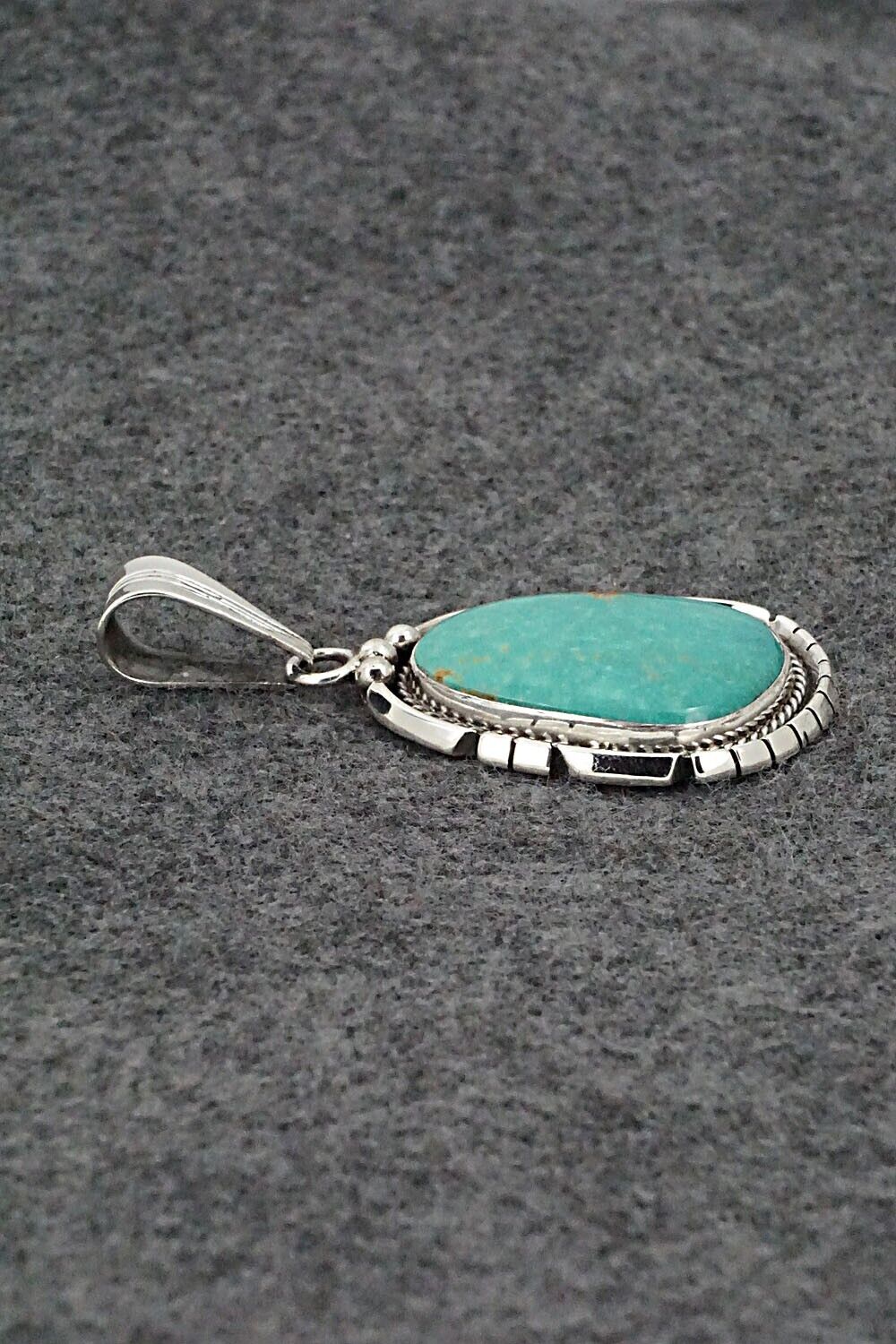 Turquoise & Sterling Silver Pendant - Samuel Yellowhair